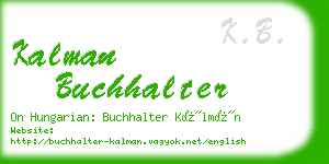 kalman buchhalter business card